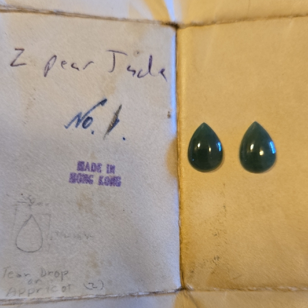 Green Teardrop Earrings